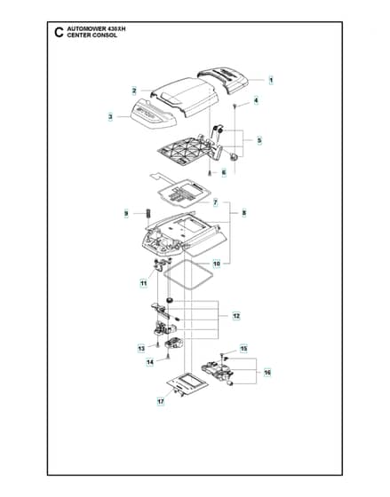 Husqvarna Automower 430Xh - Center Consol