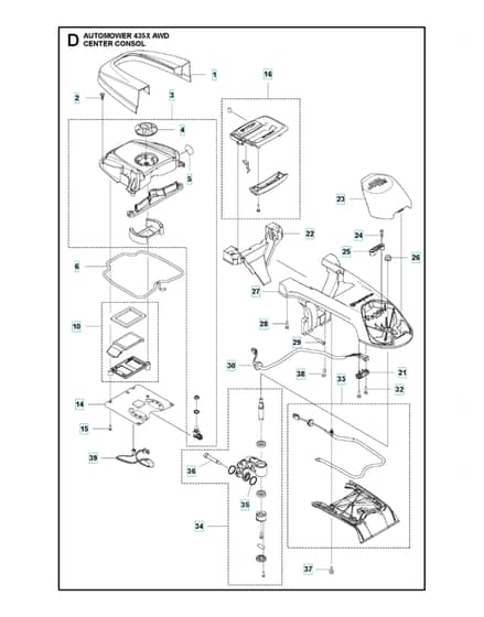 Husqvarna Automower 435X Awd - Center Consol