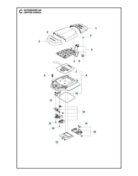 Husqvarna Automower 440 - Center Consol