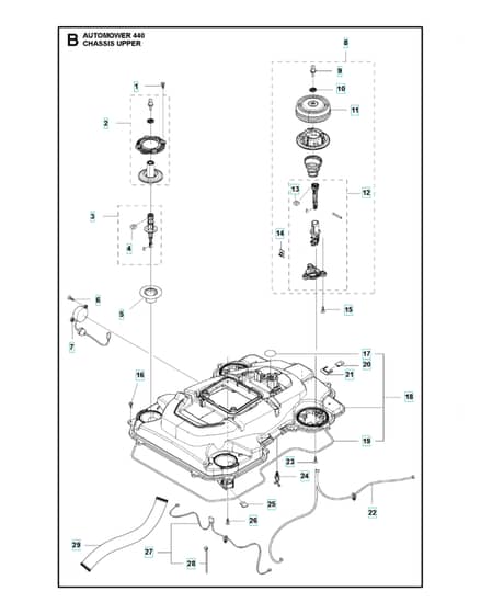Husqvarna Automower 440 - Chassis Upper