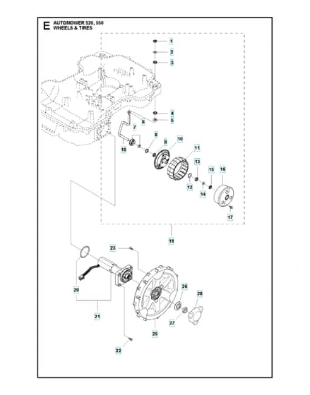 Husqvarna Automower 520 - Wheels & Tyres