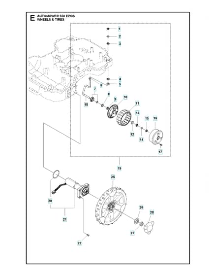Husqvarna Automower 550 Epos - Wheels & Tyres