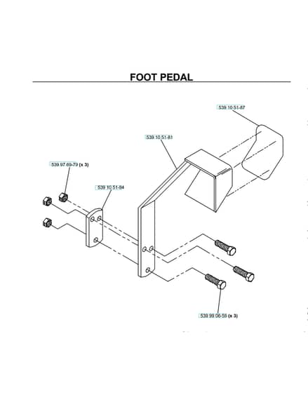 Husqvarna Bz34 D - Pedals