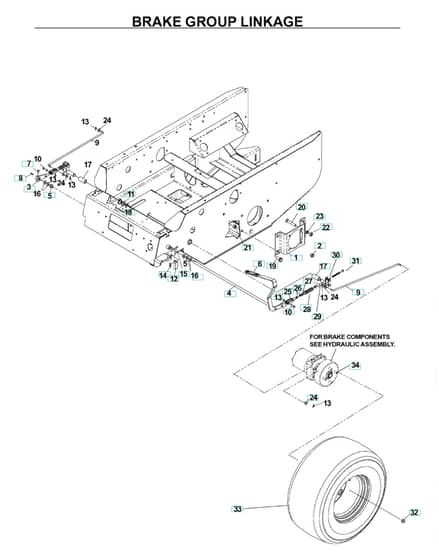 Husqvarna Bz6134 D - Brake / Rear Mower Lift