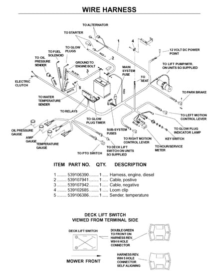 Husqvarna Bz6172 D - Wiring Harness