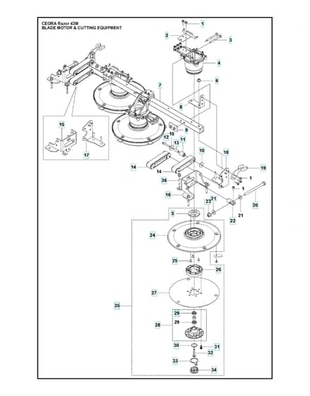 Husqvarna Ceora Razor 43M - Blade Motor & Cutting Equipment