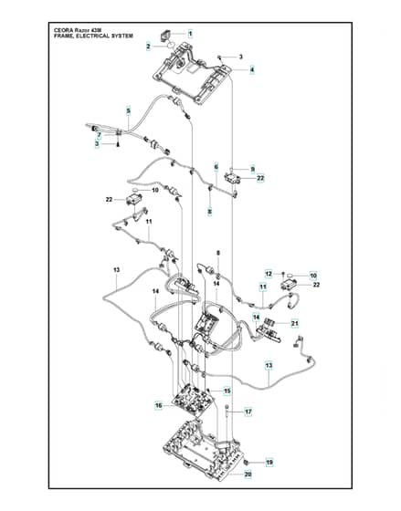 Husqvarna Ceora Razor 43M - Frame And Electrical System