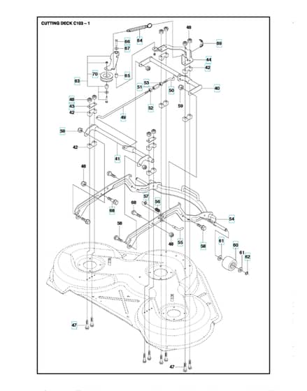 Husqvarna COMBI 103 R200 - 103cm Cutting Deck