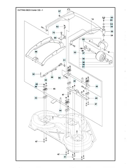 Husqvarna COMBI 103 R300 - 103cm Cutting Deck