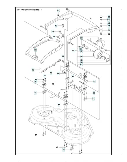 Husqvarna COMBI 112 R300 - 44"/112cm Cutting Deck