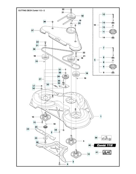 Husqvarna COMBI 112 R300 - 44"/112cm Cutting Deck 2