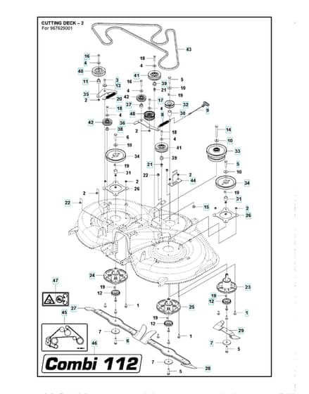 Husqvarna COMBI 112 RIDER COLLECTION - 44"/112cm Cutting Deck 4