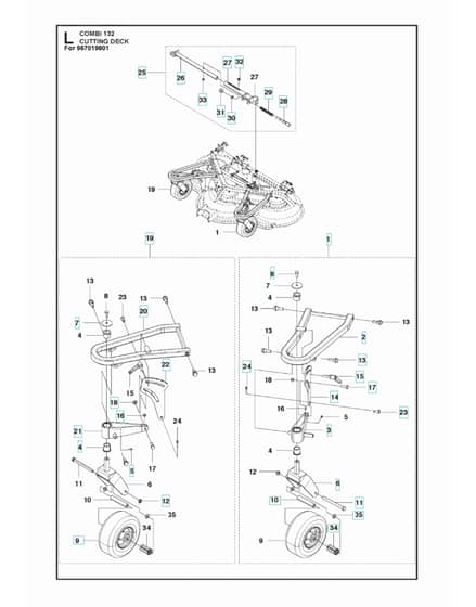 Husqvarna COMBI 132 - 52"/132cm Cutting Deck 12