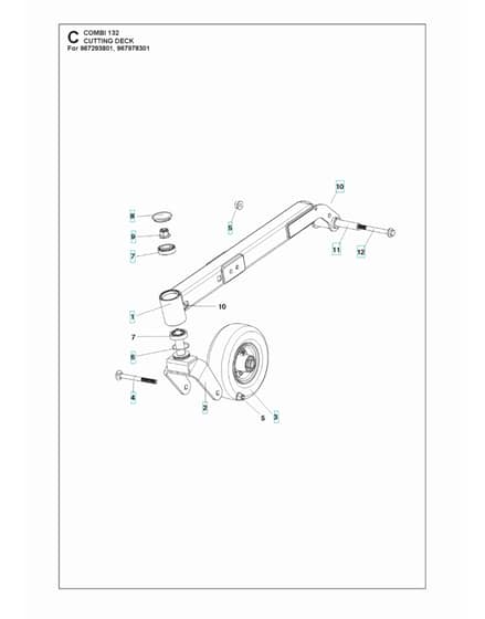 Husqvarna COMBI 132 - 52"/132cm Cutting Deck 3