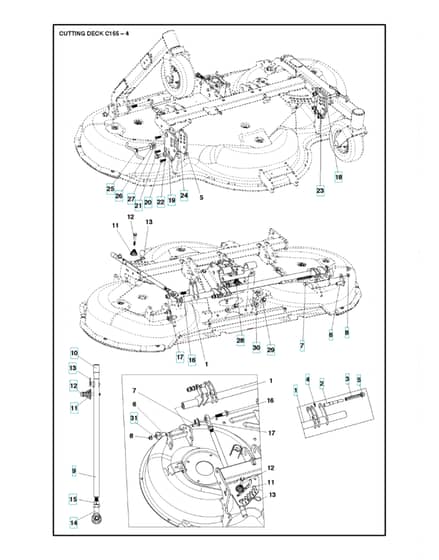 Husqvarna COMBI 155 - 61"/155cm Cutting Deck 4