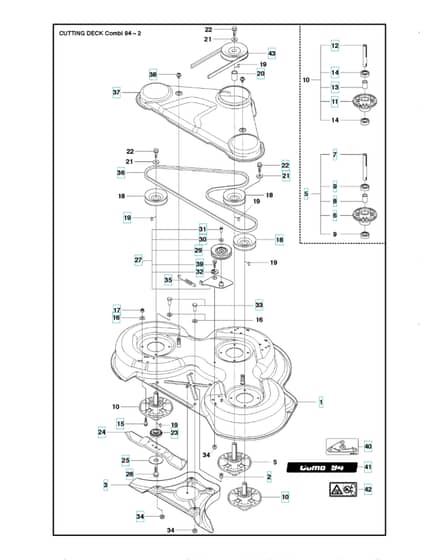 Husqvarna COMBI 94 R300 - 94cm Cutting Deck 2