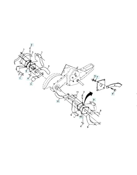 Husqvarna CRTH550 - 1999-3 - Tine Assembly