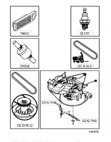 Husqvarna Ct131 - Frequently Used Parts
