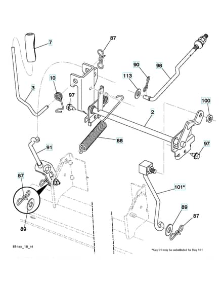 Husqvarna Ct 126 - Mower Lift & Deck Lift