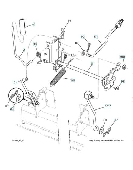 Husqvarna Ct 153 - Mower Lift & Deck Lift