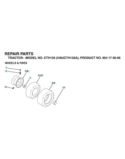 Husqvarna Cth135 - Wheels & Tyres