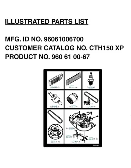 Husqvarna Cth150 Xp - Frequently Used Parts