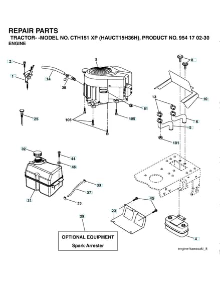 Husqvarna Cth151 Xp - Engine