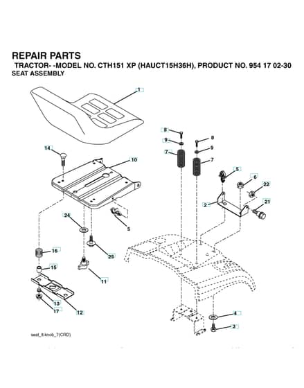Husqvarna Cth151 Xp - Seat