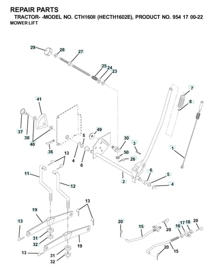 Husqvarna Cth160 Ii - Mower Lift & Deck Lift