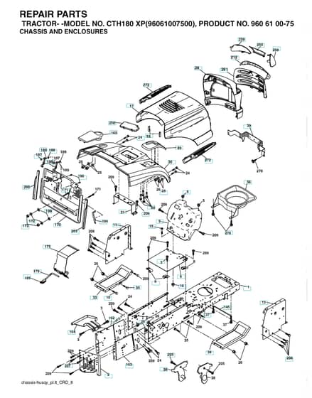 Husqvarna Cth180 Xp - Chassis & Enclosures