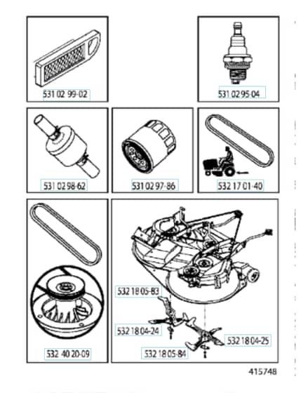 Husqvarna Cth200 Twin - Frequently Used Parts