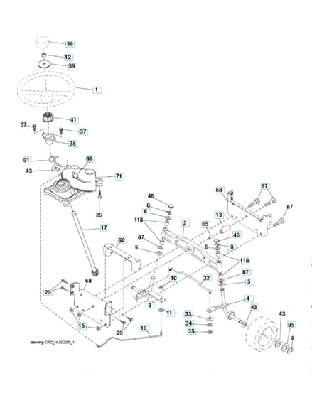 Husqvarna Cth2036 T - Steering