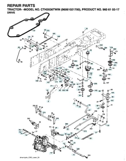 Husqvarna Cth2036 Twin - Drive