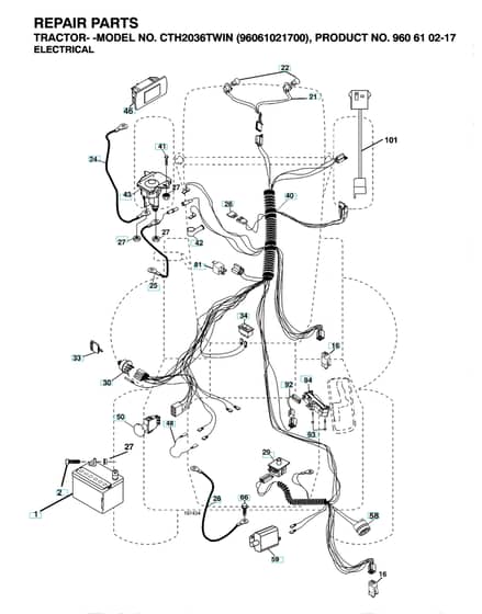 Husqvarna Cth2036 Twin - Electrical