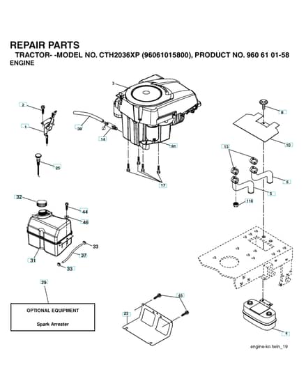 Husqvarna Cth2036 Xp - Engine