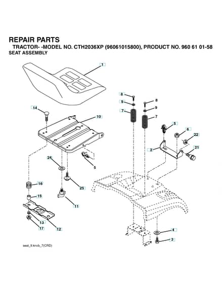 Husqvarna Cth2036 Xp - Seat