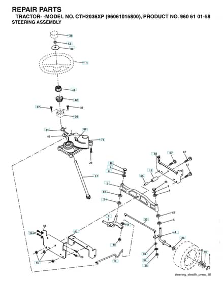 Husqvarna Cth2036 Xp - Steering