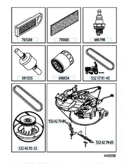Husqvarna Cth2038 - Frequently Used Parts