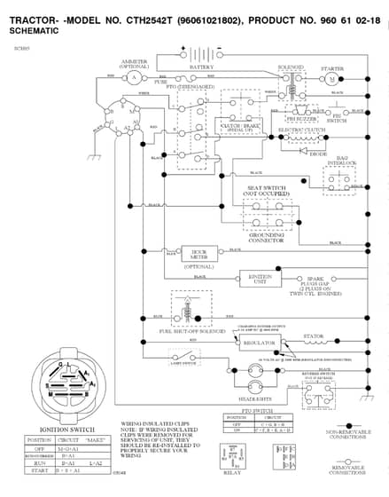 Husqvarna Cth2542 Twin - Schematic