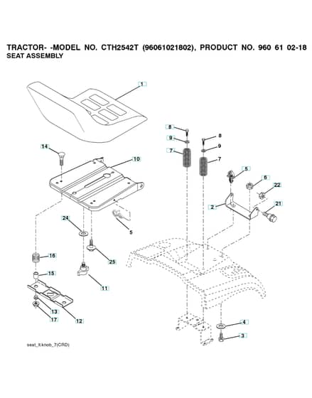 Husqvarna Cth2542 Twin - Seat