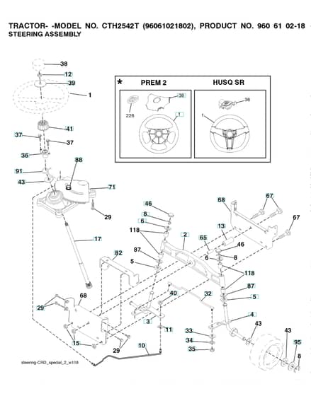 Husqvarna Cth2542 Twin - Steering
