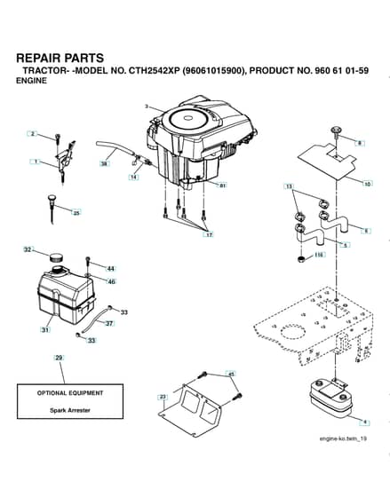 Husqvarna Cth2542 Xp - Engine
