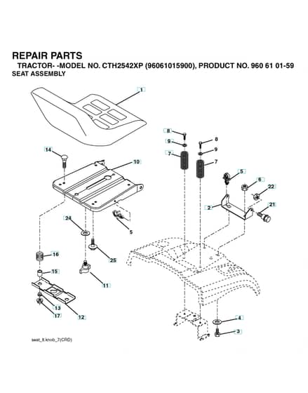 Husqvarna Cth2542 Xp - Seat