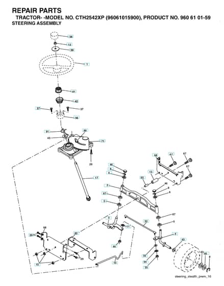 Husqvarna Cth2542 Xp - Steering