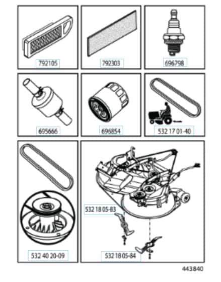 Husqvarna Cth2642Te - Frequently Used Parts