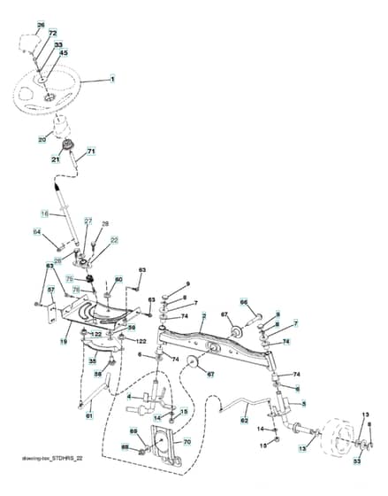 Husqvarna Cth 126 - Steering