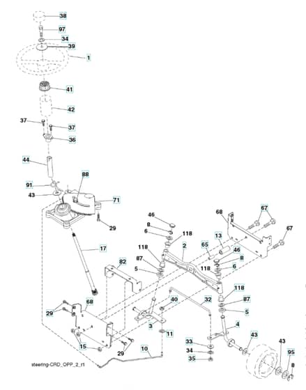 Husqvarna Cth 141 - Steering