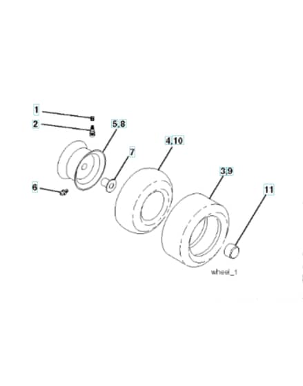 Husqvarna Cth 141 - Wheels & Tyres