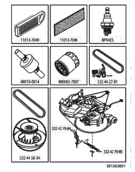 Husqvarna Cth 164T - Frequently Used Parts