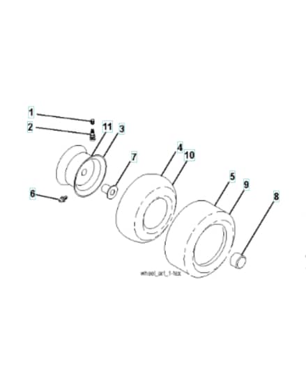 Husqvarna Cth 174 - Wheels & Tyres